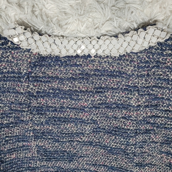 NWT Anthropologie Isani Massey Cropped Tweed Beaded Trim Jacket, Small - Picture 4 of 5